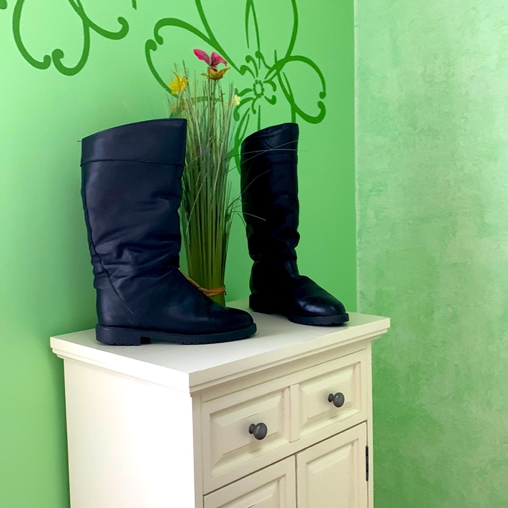 Leather winter boots